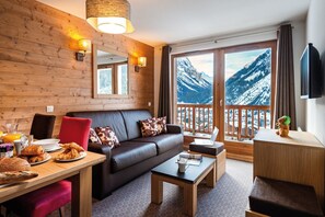 Our lovely apartment includes a kitchenette with ceramic hob, combination oven/microwave and dishwasher, TV, balcony or terrace