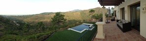Panoramic view from first floor balcony