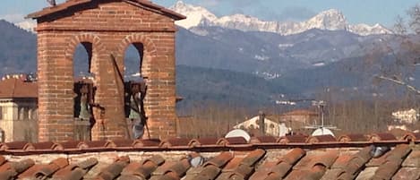 Church view from master bedroom window 