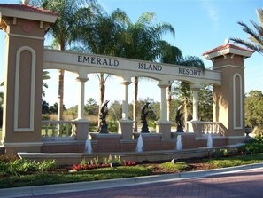 Main Entrance to Emerald Island Resort. Gated Community