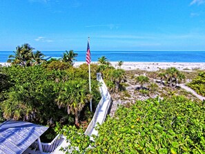The only private walkway from pool to beach on North Captiva