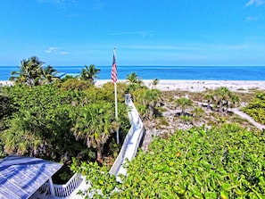 The only private walkway from pool to beach on North Captiva
