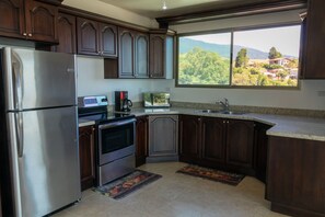 Spacious kitchen.