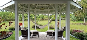 Gazebo looking through front yard