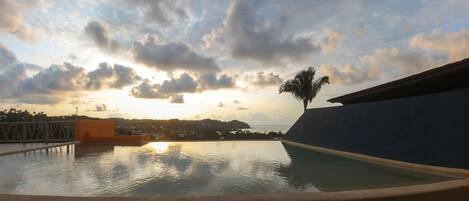 Enjoy our Roof top infinity pool and terrace at Villa los Corales