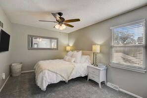 Master Bedroom with Smart TV on wall not pictured