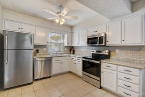 Fully stocked kitchen