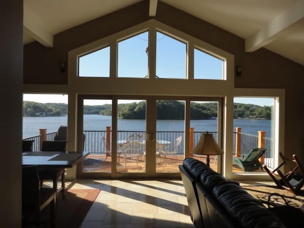 Terrific view from the front entryway. Gives you that special lake feeling!