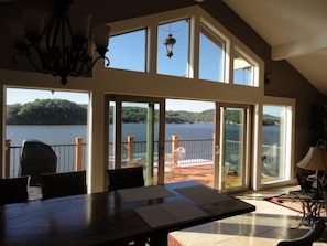 Lake view from the kitchen. Gives you a lake view from every room in the home.