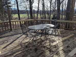 This is the view from the deck, looking out behind the house.