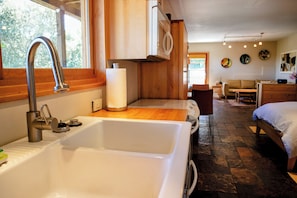 View from kitchen towards front door
