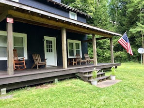 Expansive front porch for morning coffee