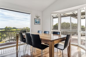 Dining area with endless views