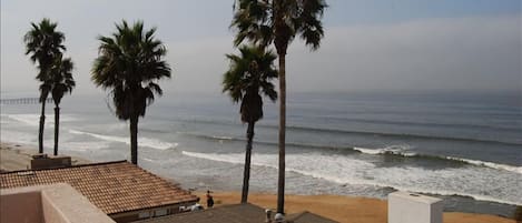 Panoramic ocean views from rooftop deck