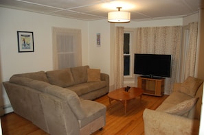 Living room with large flat screen