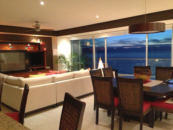 Breathtaking views  and an incredible  ocean breeze throughout the condo.