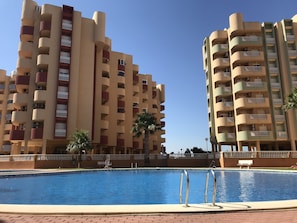 Pool 
The apartment is in the red block