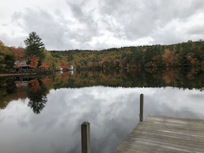 View of lake from private dock.