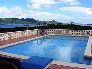 View of Nettle Baie and Marigot from Pool Deck
