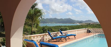 View toward Marigot from Covered Terrace