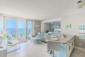 The beautiful Gulf of Mexico greets you as soon as you open the door.