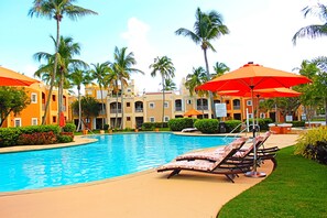 Pool area at Fairway Courts
