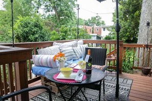 Enjoy the deck with outdoor seating.