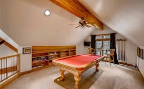 Pool table and game area