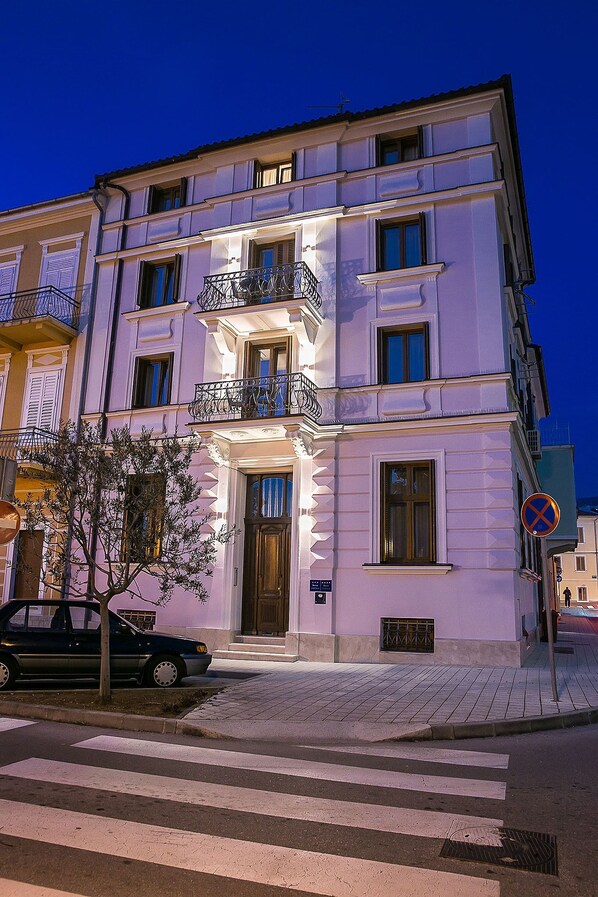 Front of property – evening/night
