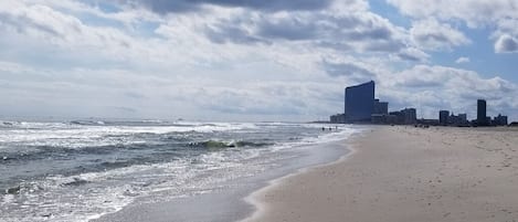 View of Atlantic City from the beach