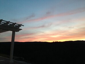 Waning light from the pergola