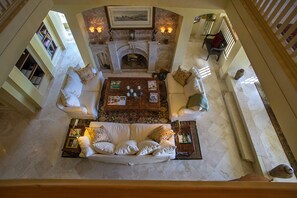 From the balcony, overlooking one of Adams Hill House living rooms
