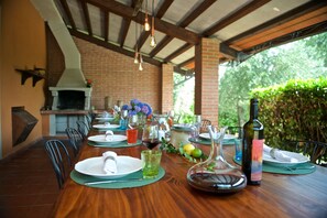 Outdoor dining.