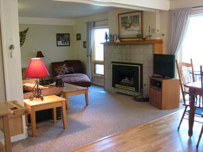 View from kitchen to living room