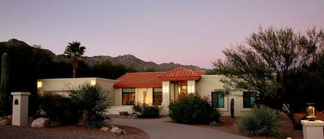 At dusk, Catalina Mountains in back ground