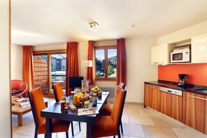 Curb your appetite by indulging on a snack in your kitchenette!