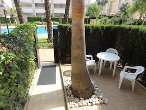 Rear Garden with gate access to pool