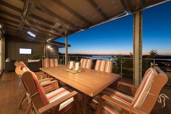 Outdoor living and dining space