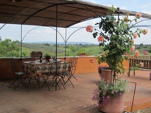 Covered panoramic terrace