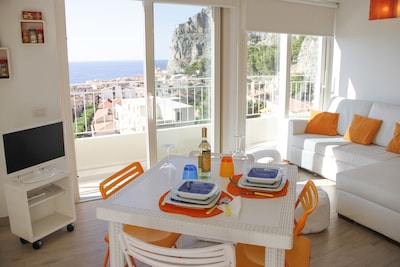 Köstliches zentrales Penthouse in Cefalù mit bezauberndem Panoramablick auf das Meer