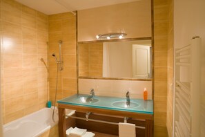 Get ready for your day in the bathroom.