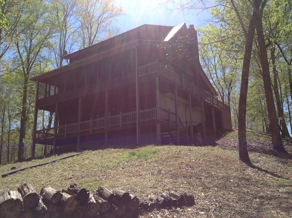 Back of Cabin, Hike a hundred yards to Lakeside