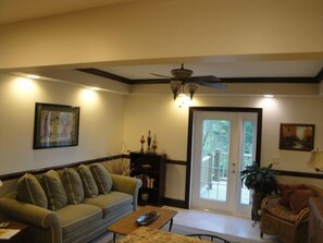 Living Room looking out from Kitchen towards Deck