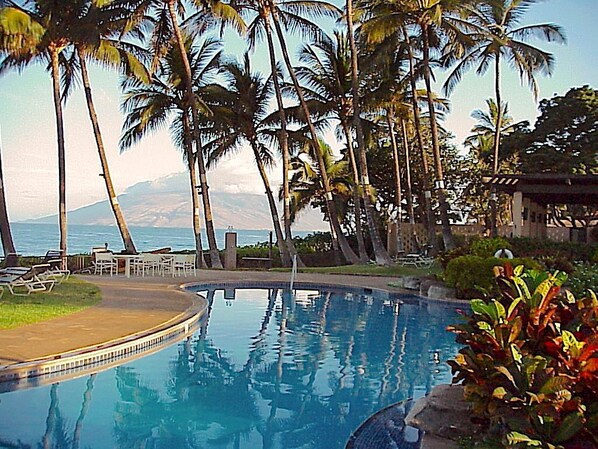 Pool and Pavilion next to Ocean. Three Minute Walk from Condo on Grass.