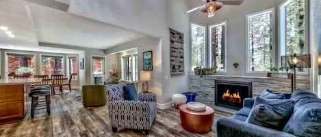 Newly remodeled, this cozy open concept living space is absolutely gorgeous. Perfect for the entire family to relax