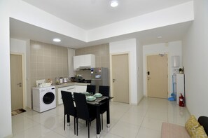 Dining area and kitchen