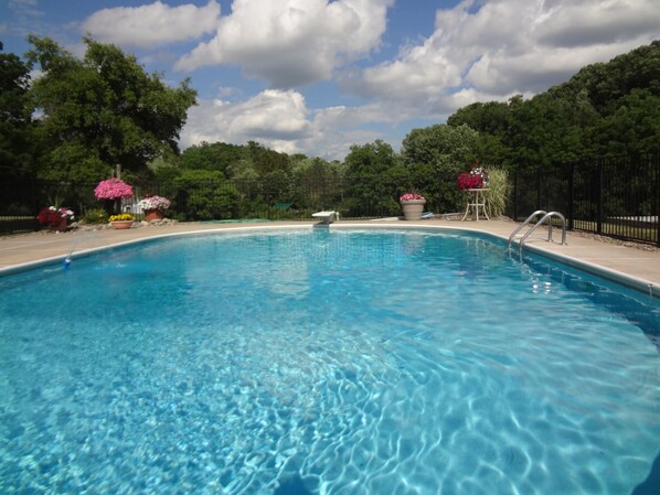 LARGE  In Ground Heated Private Pool open May 1st through the month of Sept.