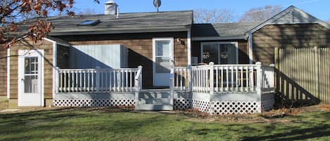 Back Yard and Deck - before the flowers bloom..