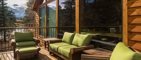 Continental Divide and river views from your private deck!