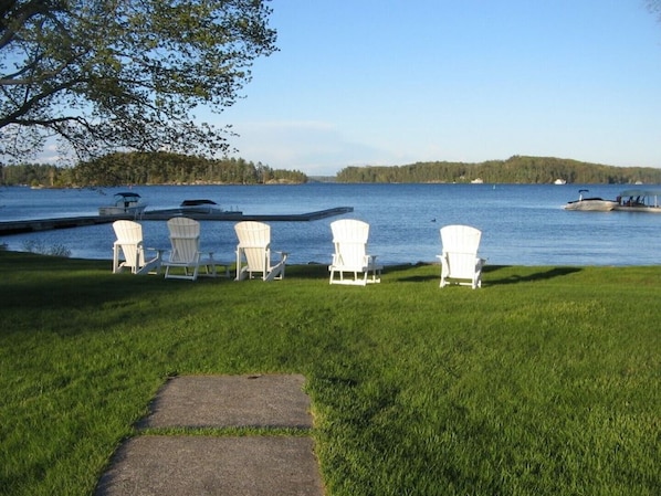 Beach front looking out to Lake Rosseau